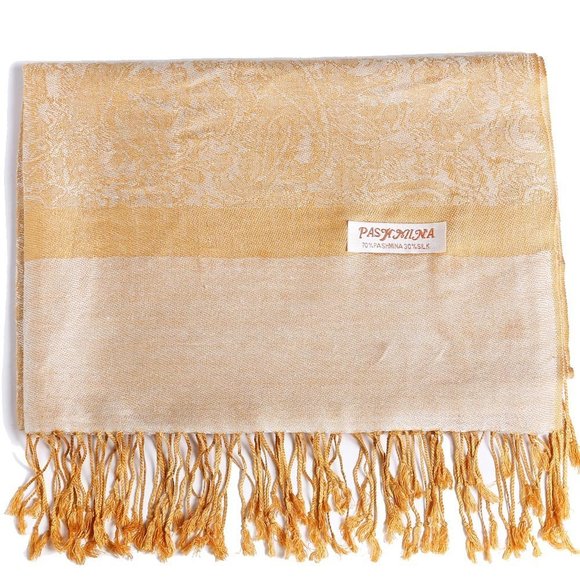 Paisley Scarf Shawl Jacquard Wrap Stole Two Tones Vintage Soft Lightweight🫵 - Picture 1 of 8